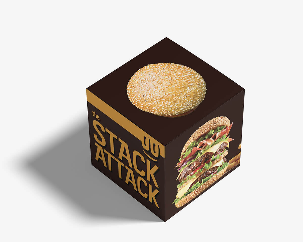 Smile Burger package mockup